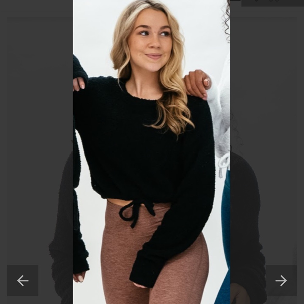 P’tula. Black plush joggers w/ long sleeve plush